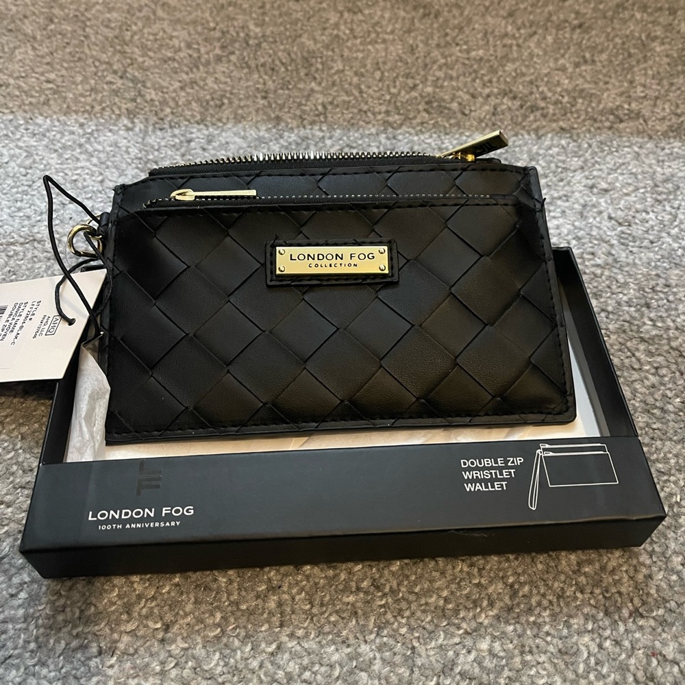 London Fog Double Zip Wristlet Wallet